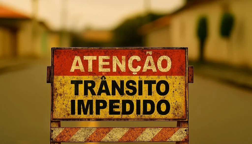 placa de trânsito impedido