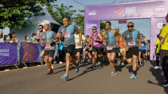 atletas na Corrida do Fogo